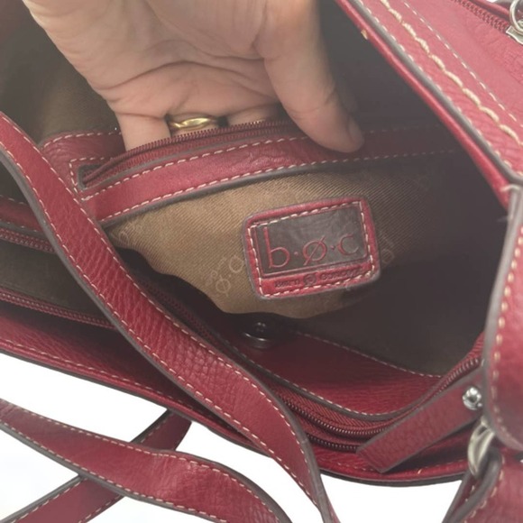 BOC BORN CONCEPT BURGUNDY VINYL PURSE - Picture 13 of 15